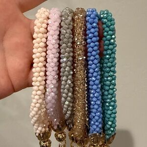 Multifaceted Crystal Flower Charm Phone Key Chain